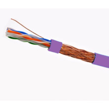 SFTP CAT6 LSZH Câble Fluke Testé Soild Nare Copper Purple